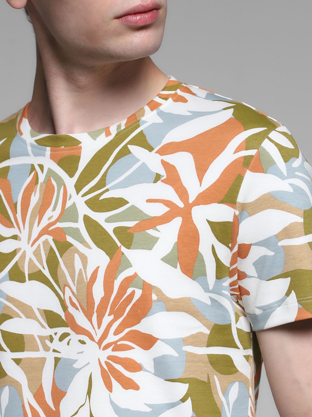 Multi-Colour Floral Print T-shirt