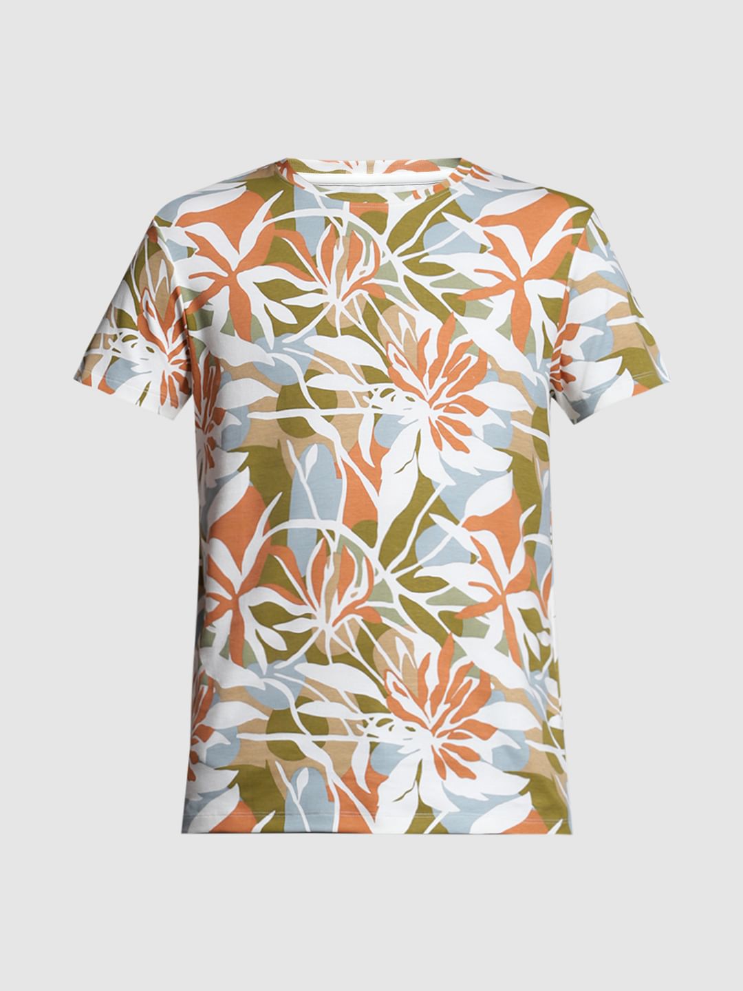 Multi-Colour Floral Print T-shirt
