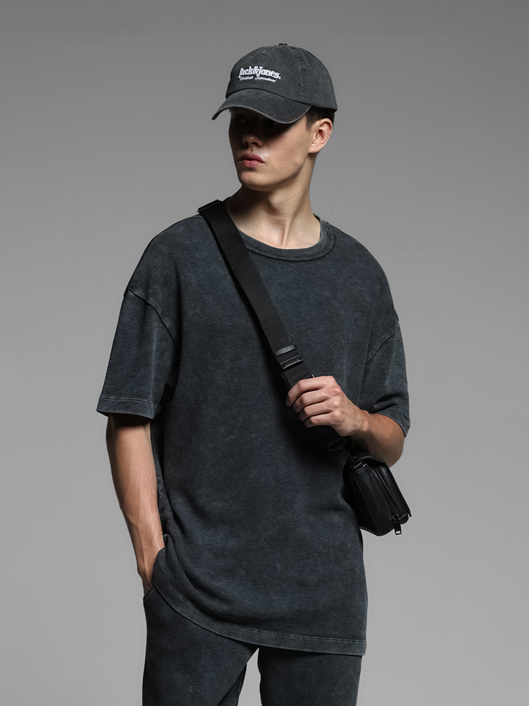 Black Cotton Oversized T-shirt