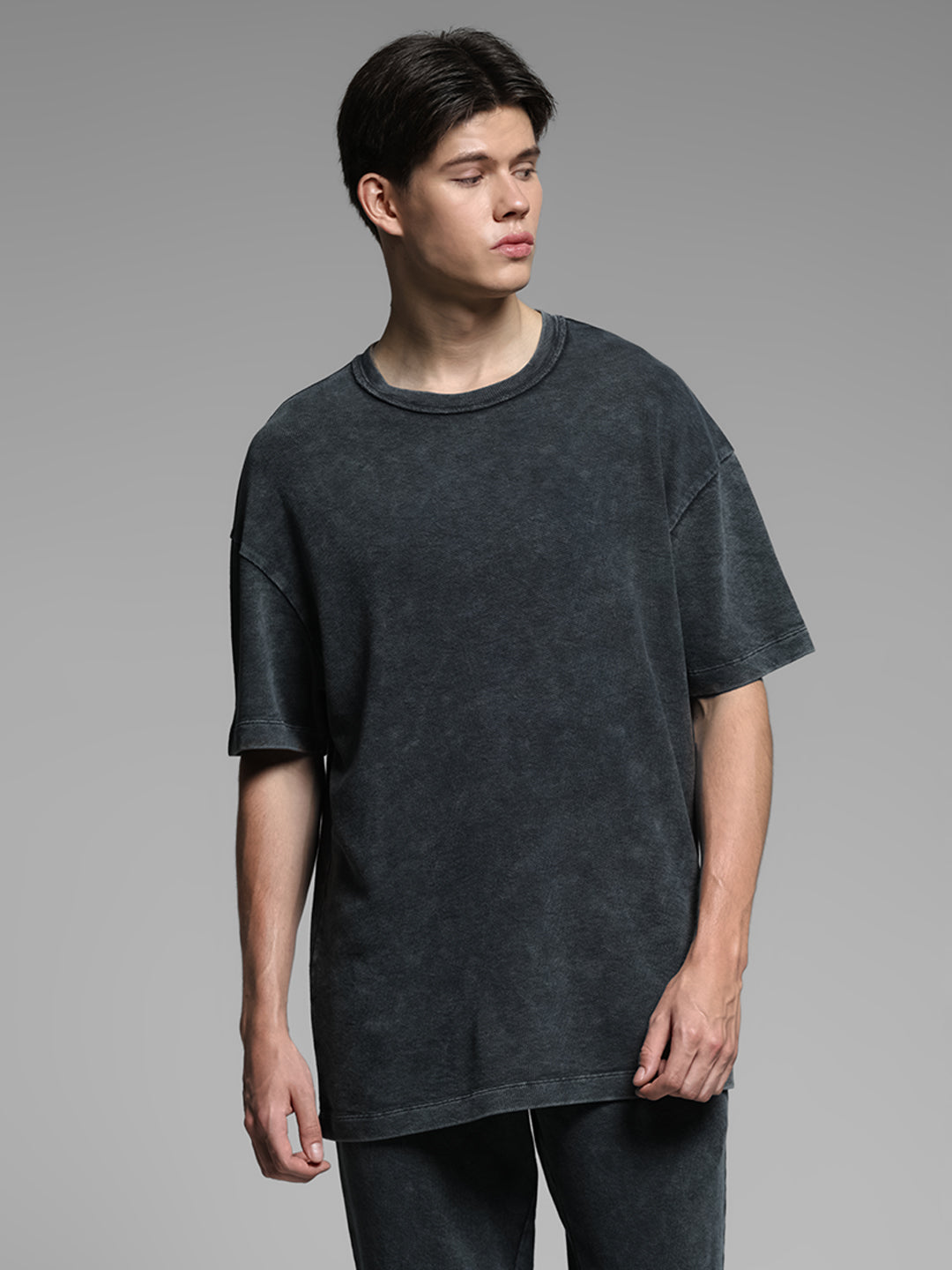 Black Cotton Oversized T-shirt