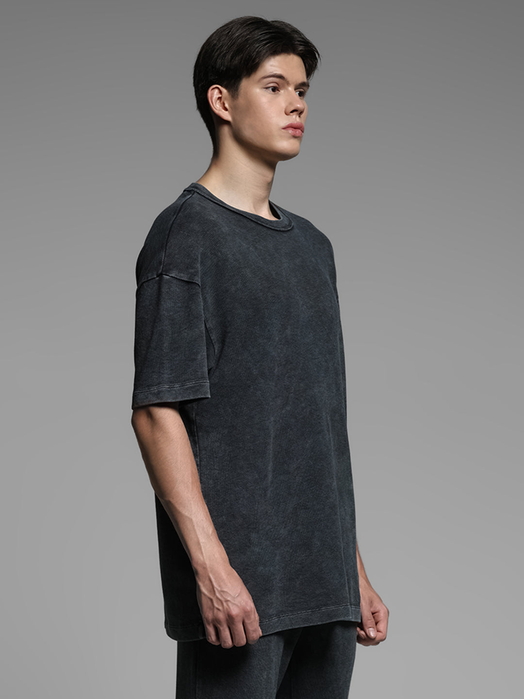 Black Cotton Oversized T-shirt