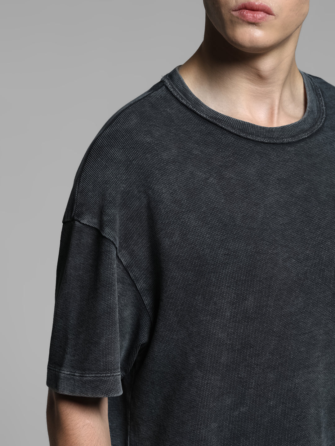 Black Cotton Oversized T-shirt