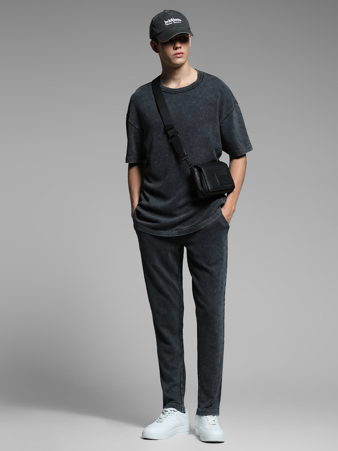 Black Cotton Oversized T-shirt