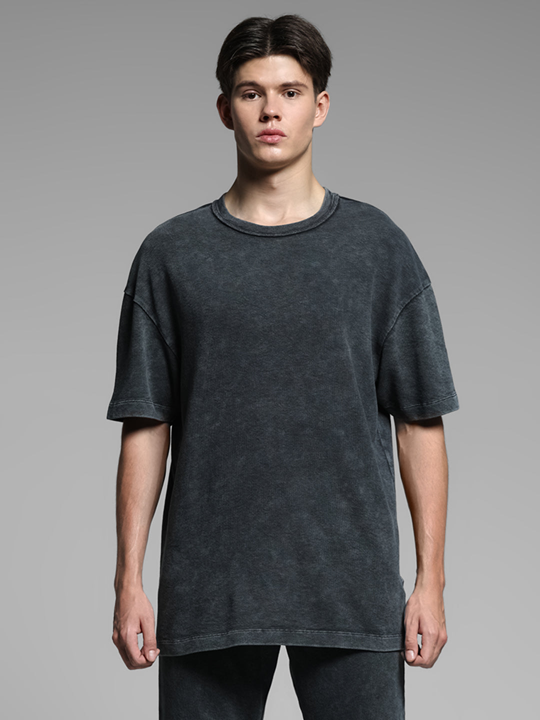 Black Cotton Oversized T-shirt