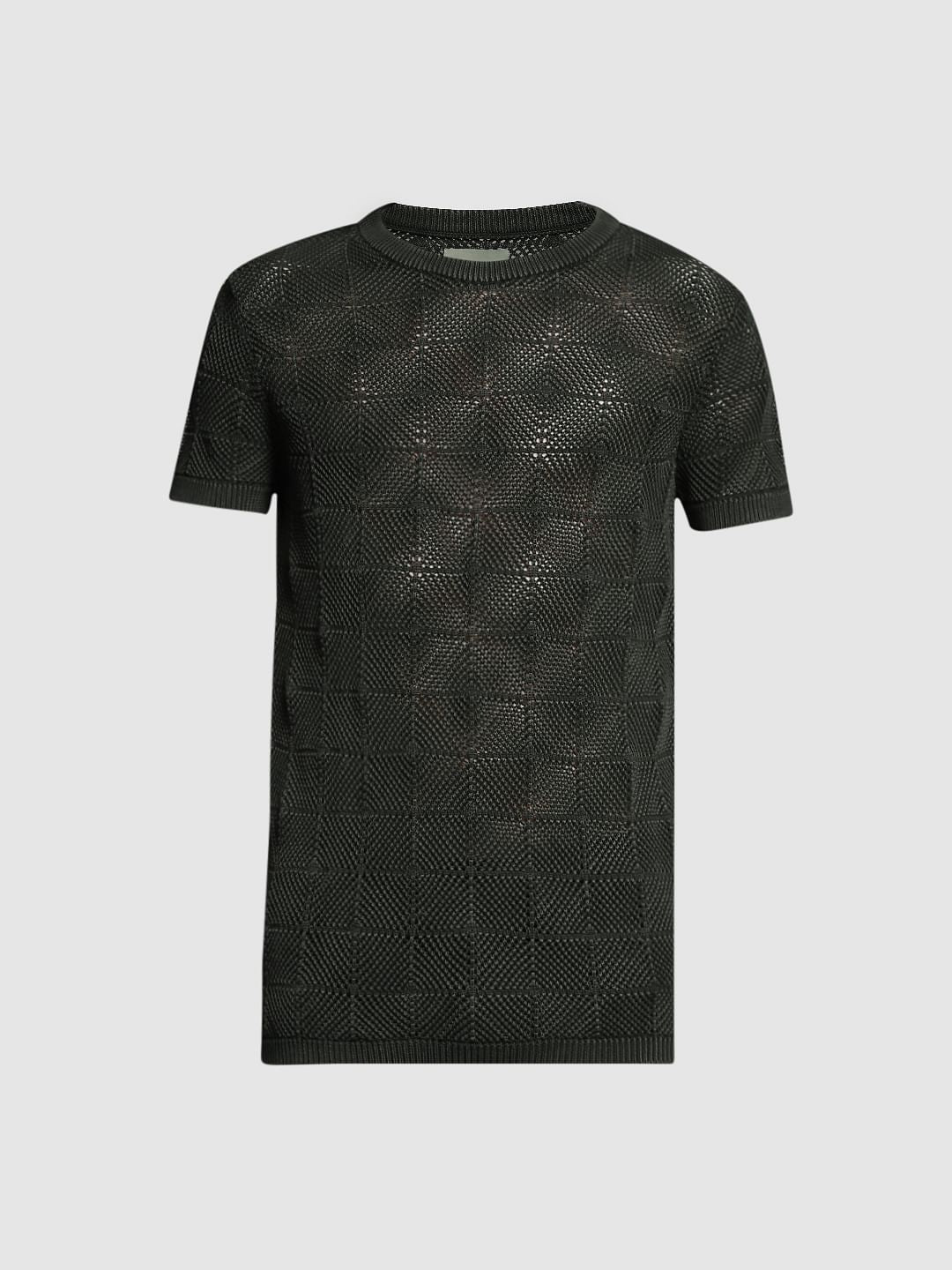 Olive Jacquard Pullover