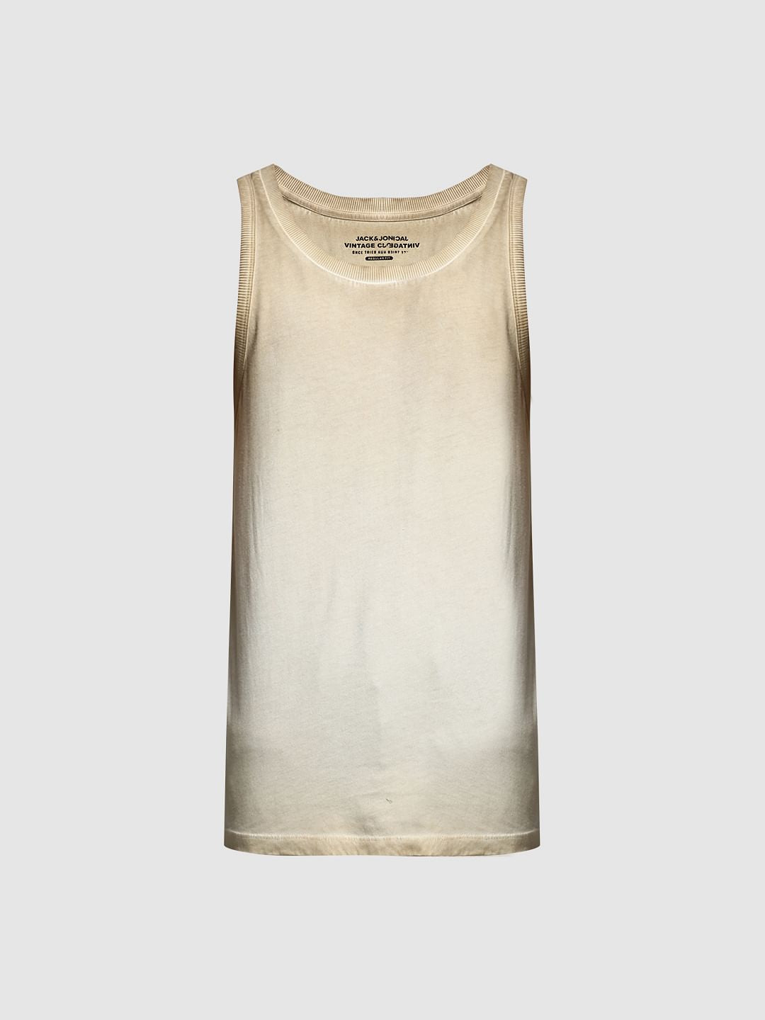 Grey Washed Cotton Vest