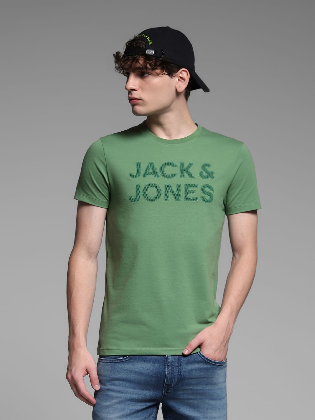 Green Logo Print T-shirt