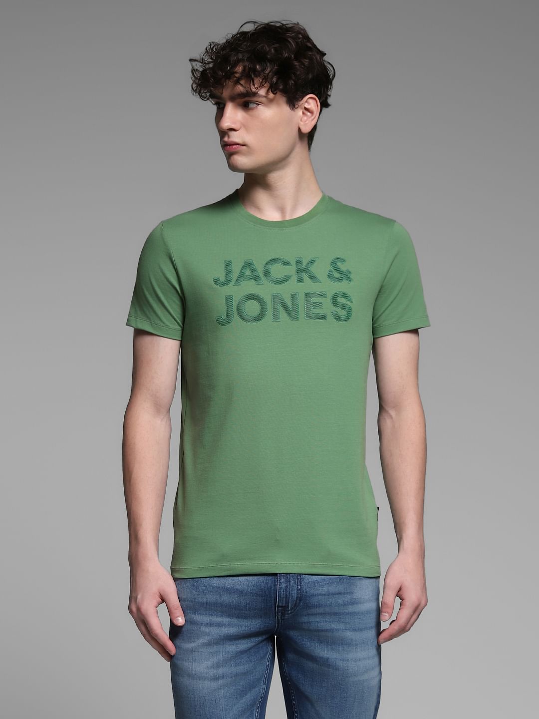 Green Logo Print T-shirt
