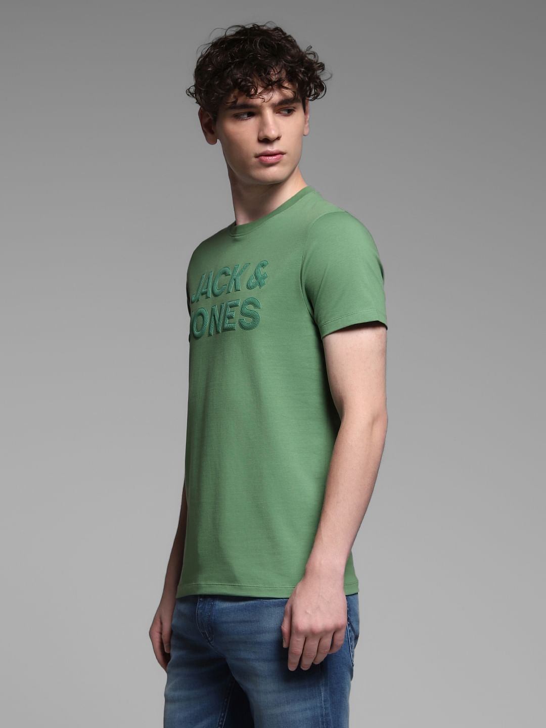 Green Logo Print T-shirt