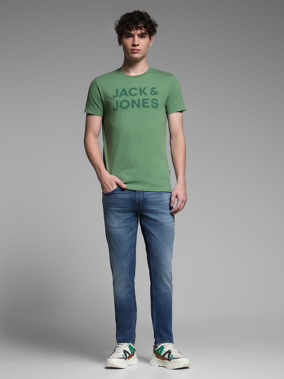 Green Logo Print T-shirt