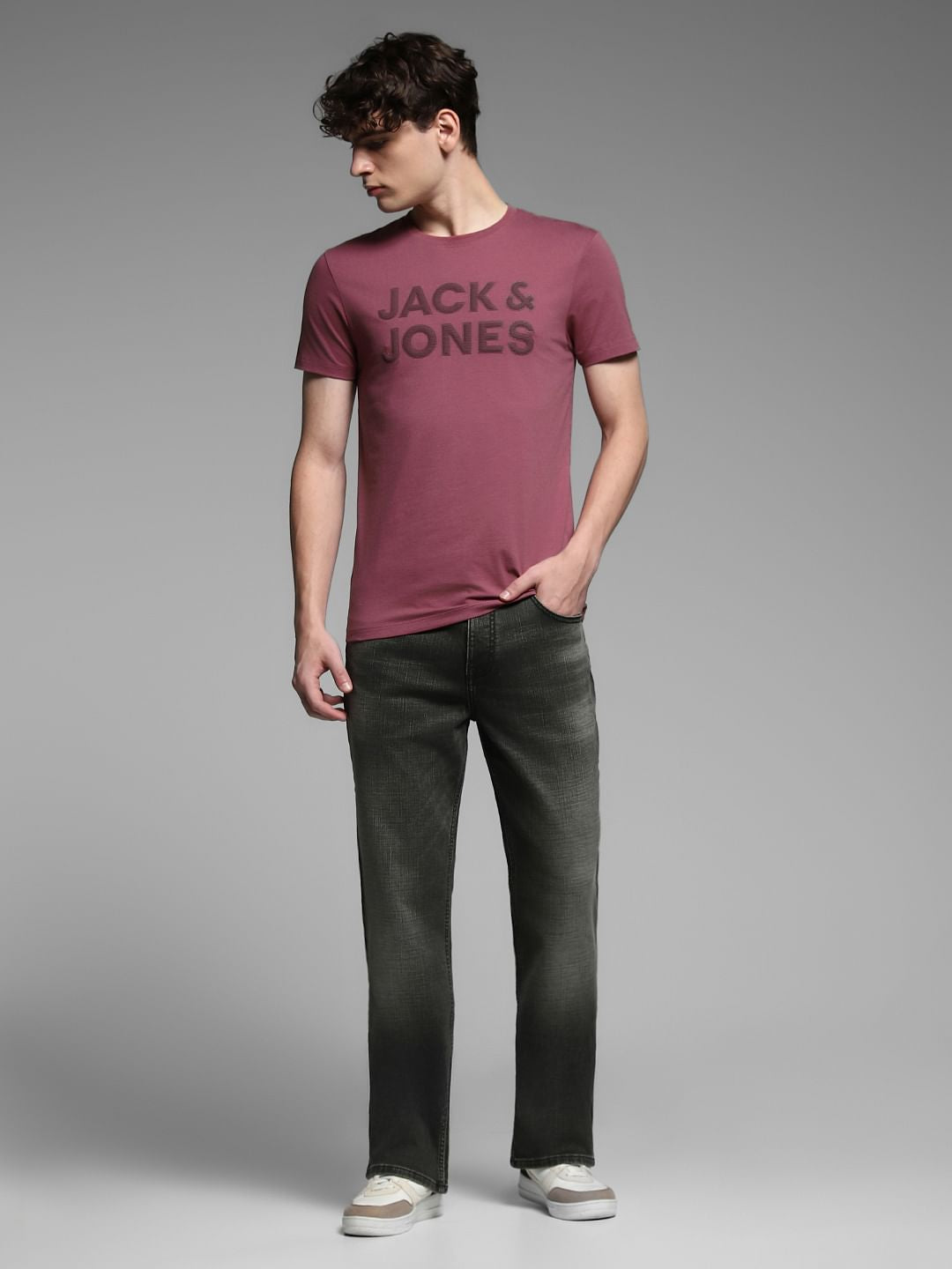 Red Logo Print T-shirt