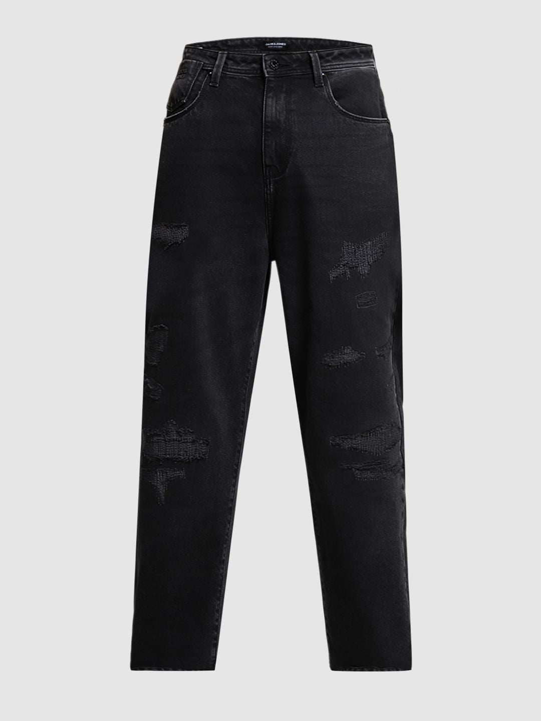 Black Distressed Dario Loose Fit Jeans