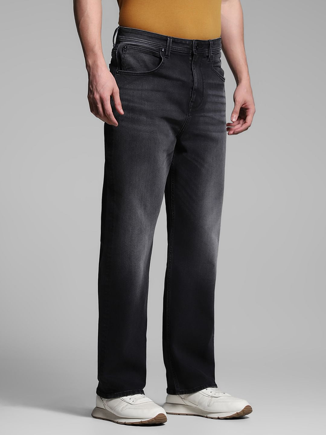 Black High Rise Dario Loose Fit Jeans