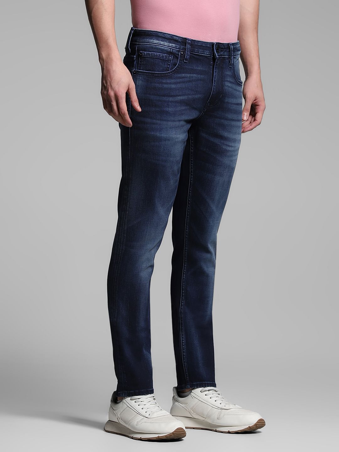 Dark Blue Low Rise Glenn Slim Fit Jeans