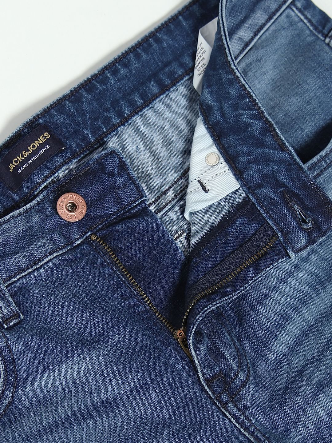 Blue Low Rise Glenn Slim Fit Jeans