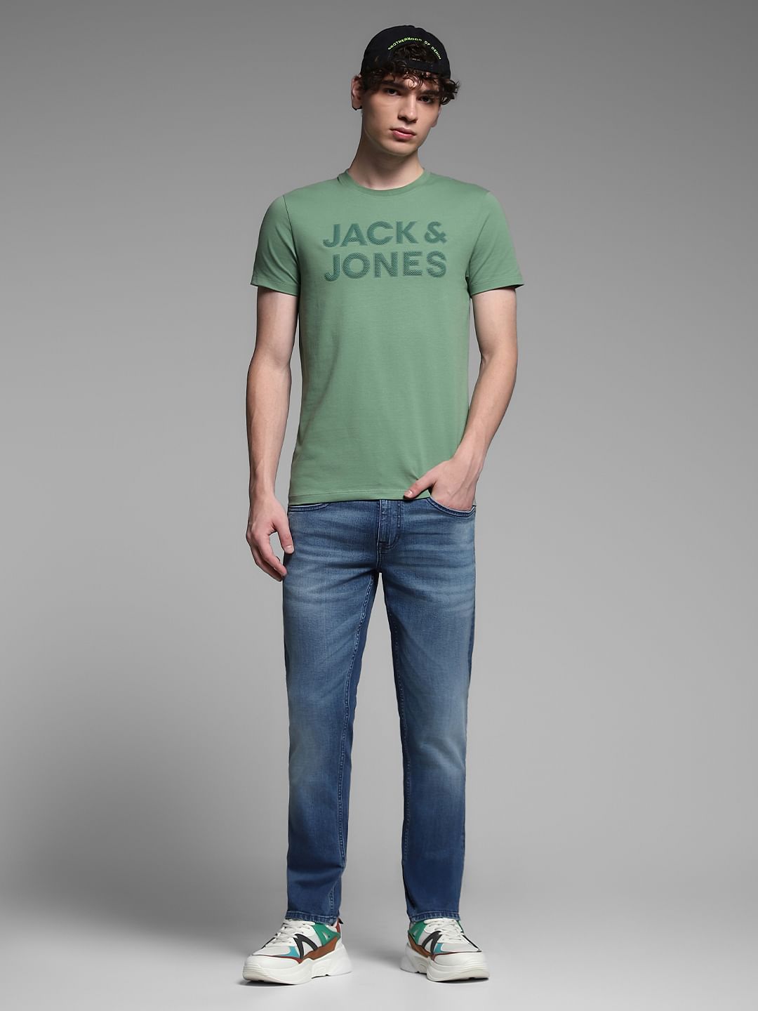 Blue Low Rise Glenn Slim Fit Jeans