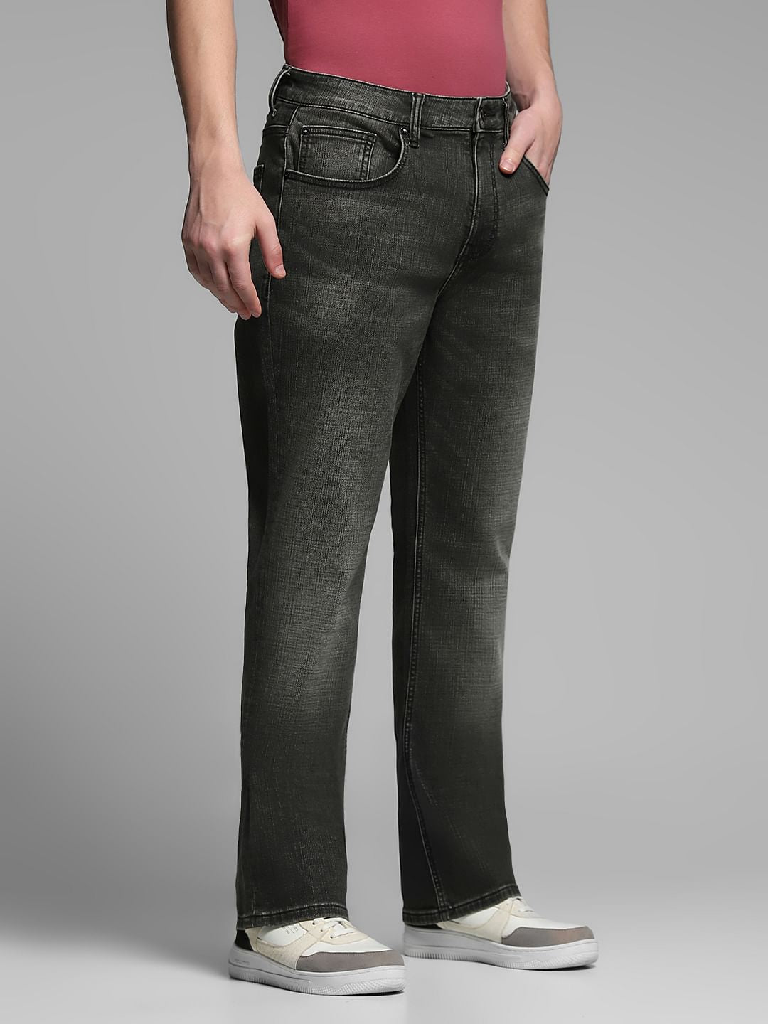 Green High Rise Cliff Bootcut Jeans