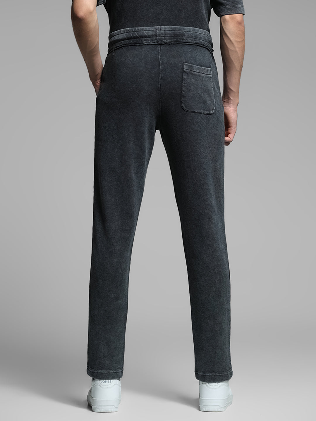 Black Mid Rise Cotton Pants