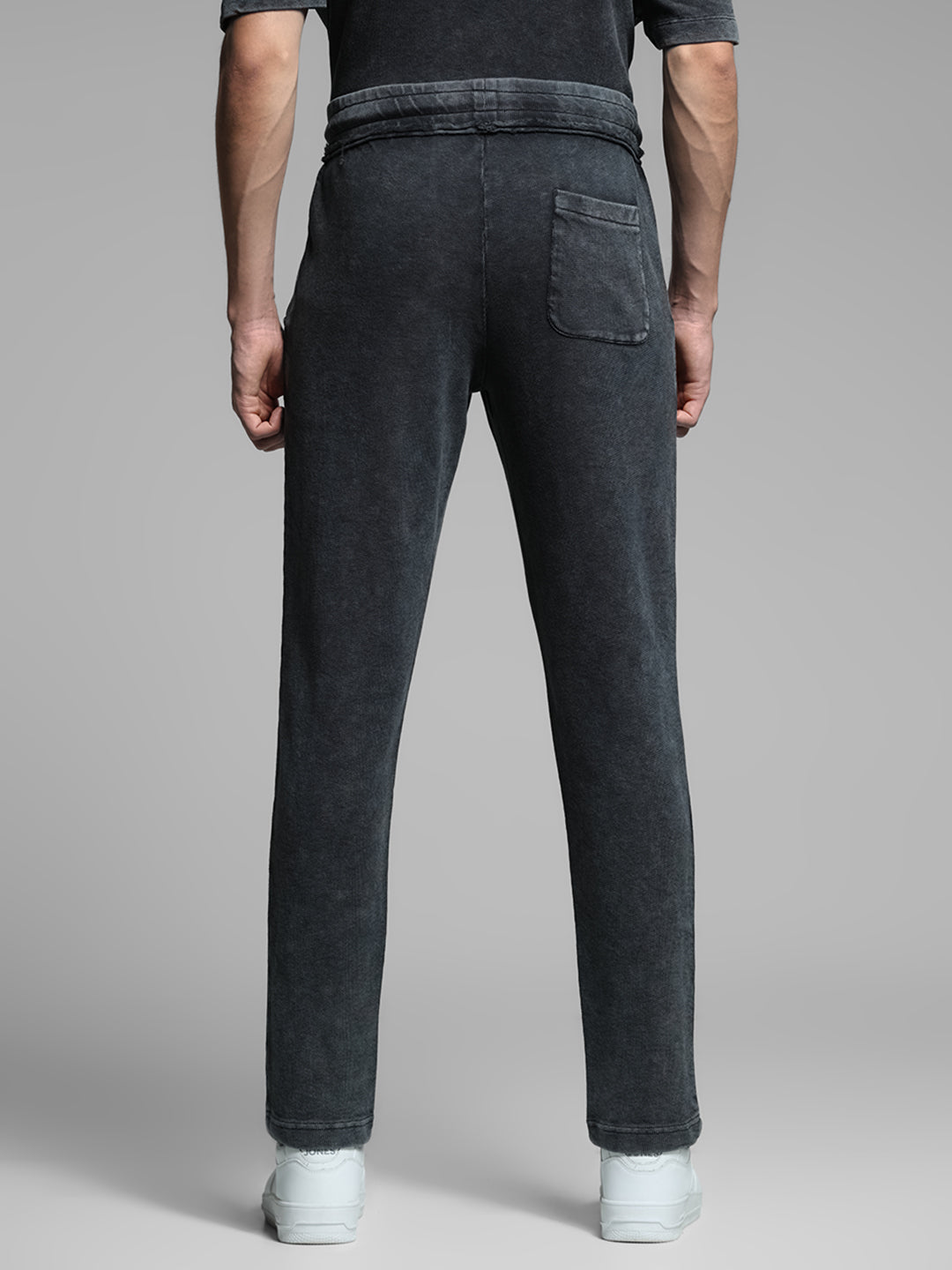 Black Mid Rise Cotton Pants