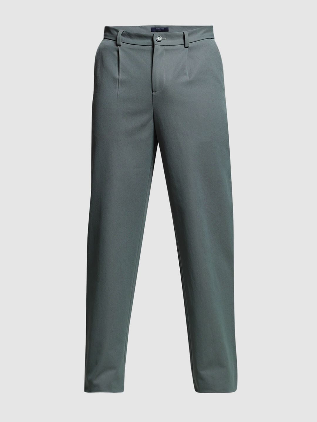 Green Mid Rise Loose Fit Pants