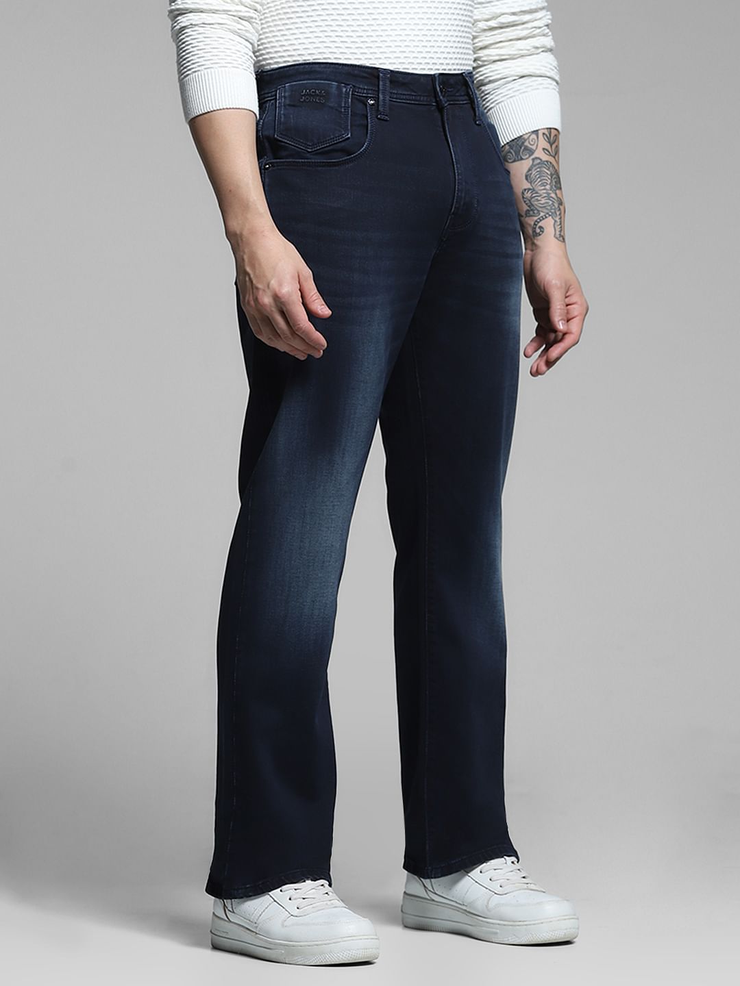 Blue High Rise Cliff Bootcut Jeans
