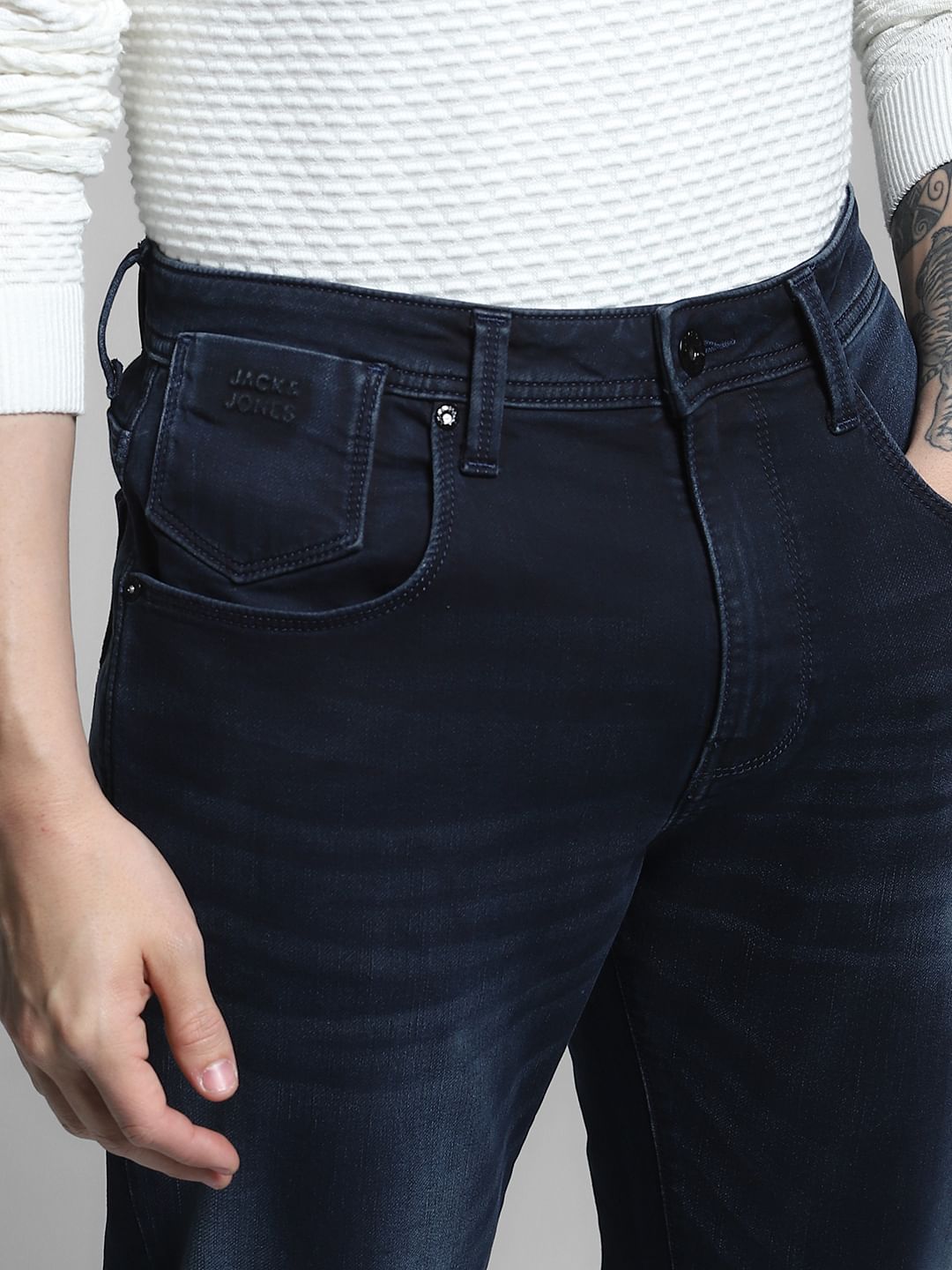 Blue High Rise Cliff Bootcut Jeans