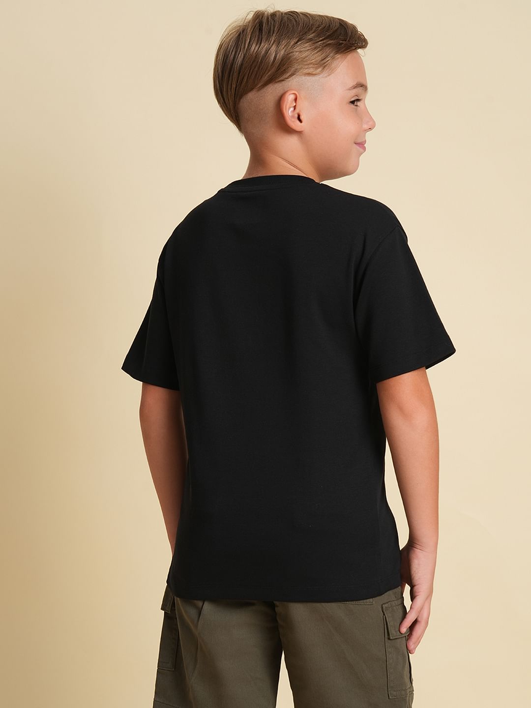 Boys Black Ninja Turtles Print T-shirt