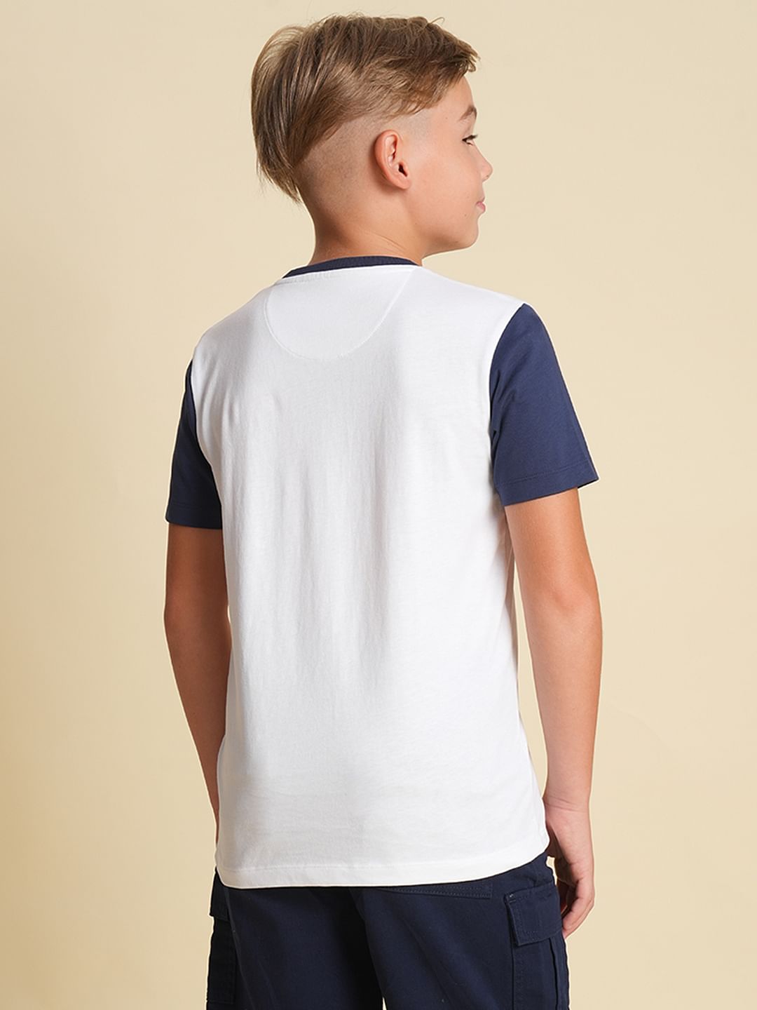 Boys White Ninja Turtles Print T-shirt