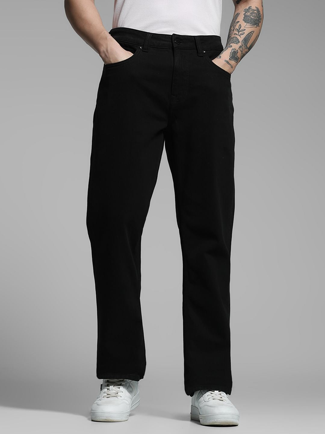 Black High Rise Cliff Bootcut Jeans