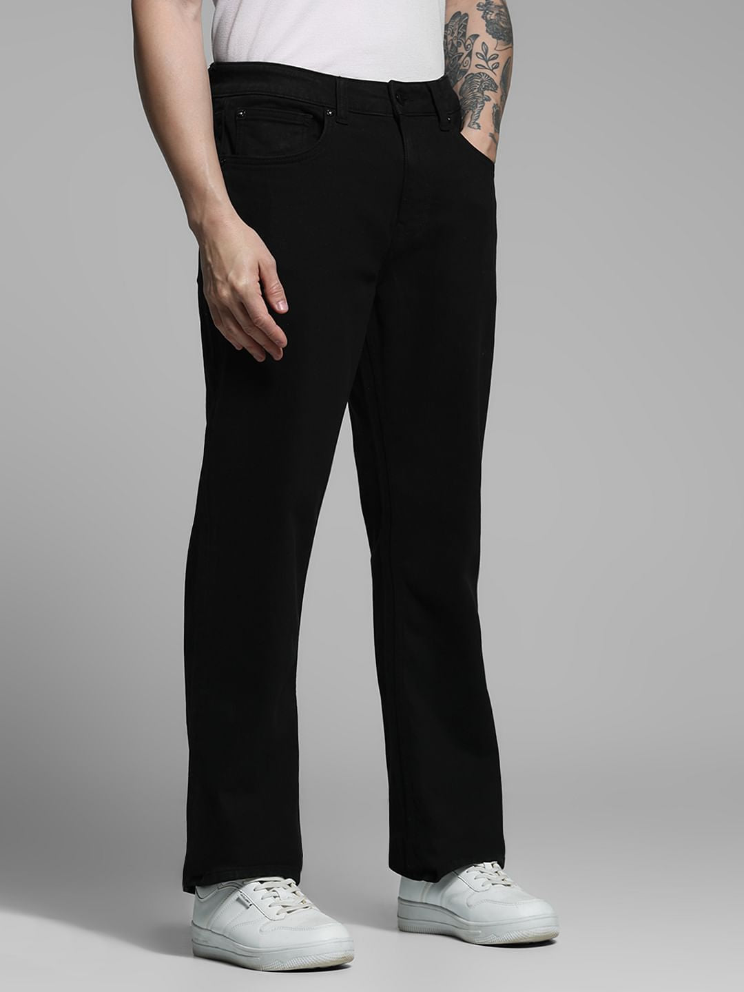 Black High Rise Cliff Bootcut Jeans