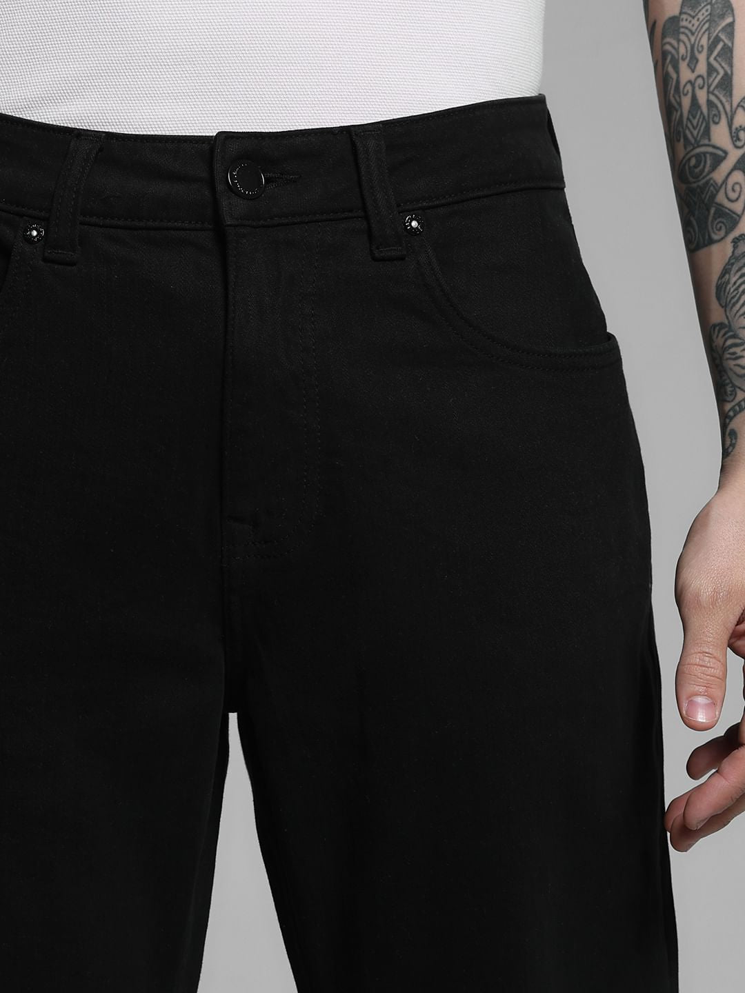 Black High Rise Cliff Bootcut Jeans