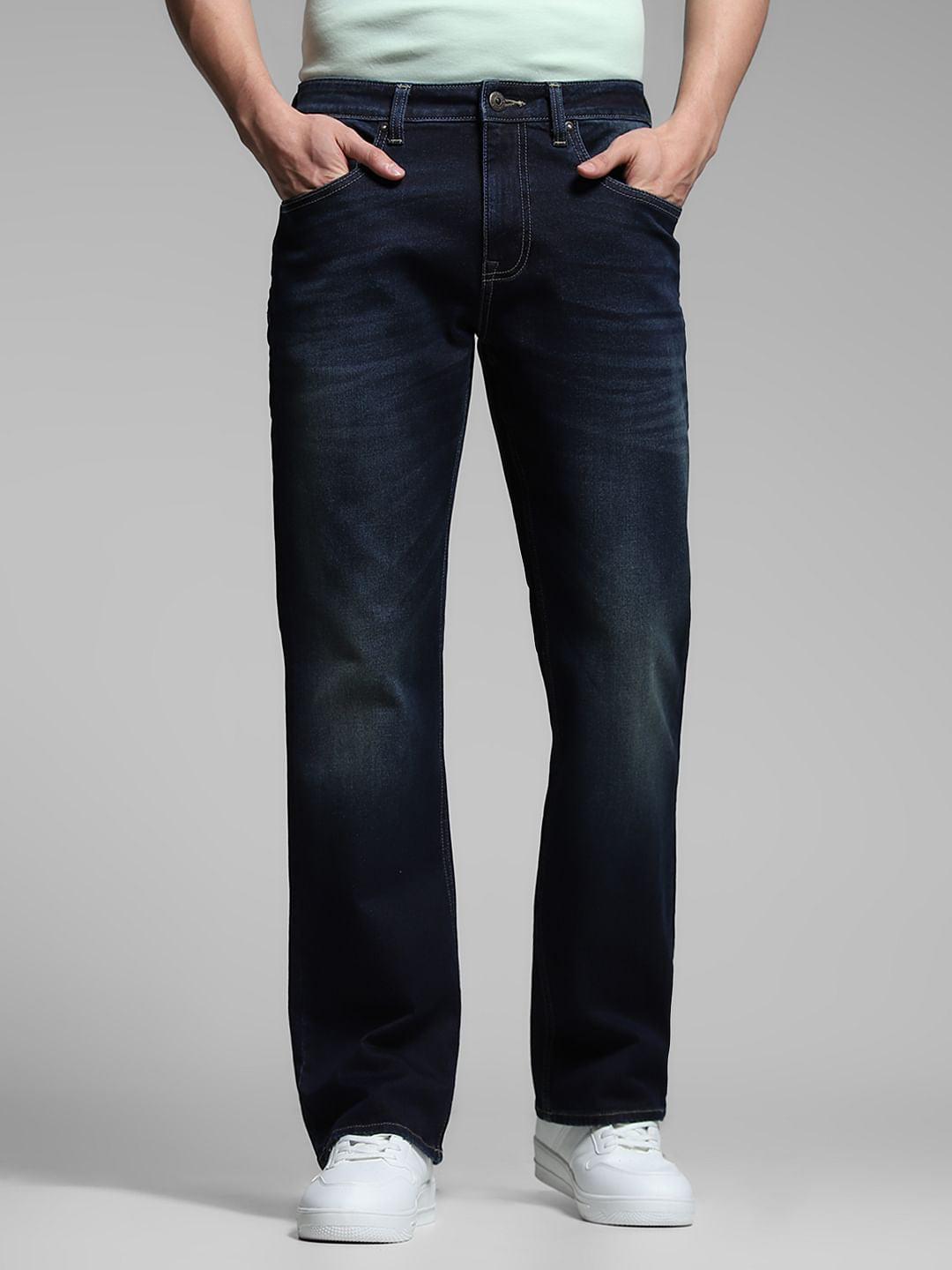 Dark Blue Cliff Bootcut Jeans