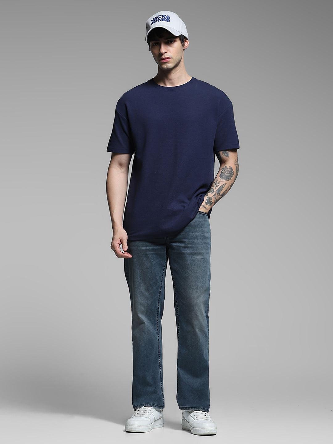 Dark Grey High Rise Cliff Bootcut Jeans