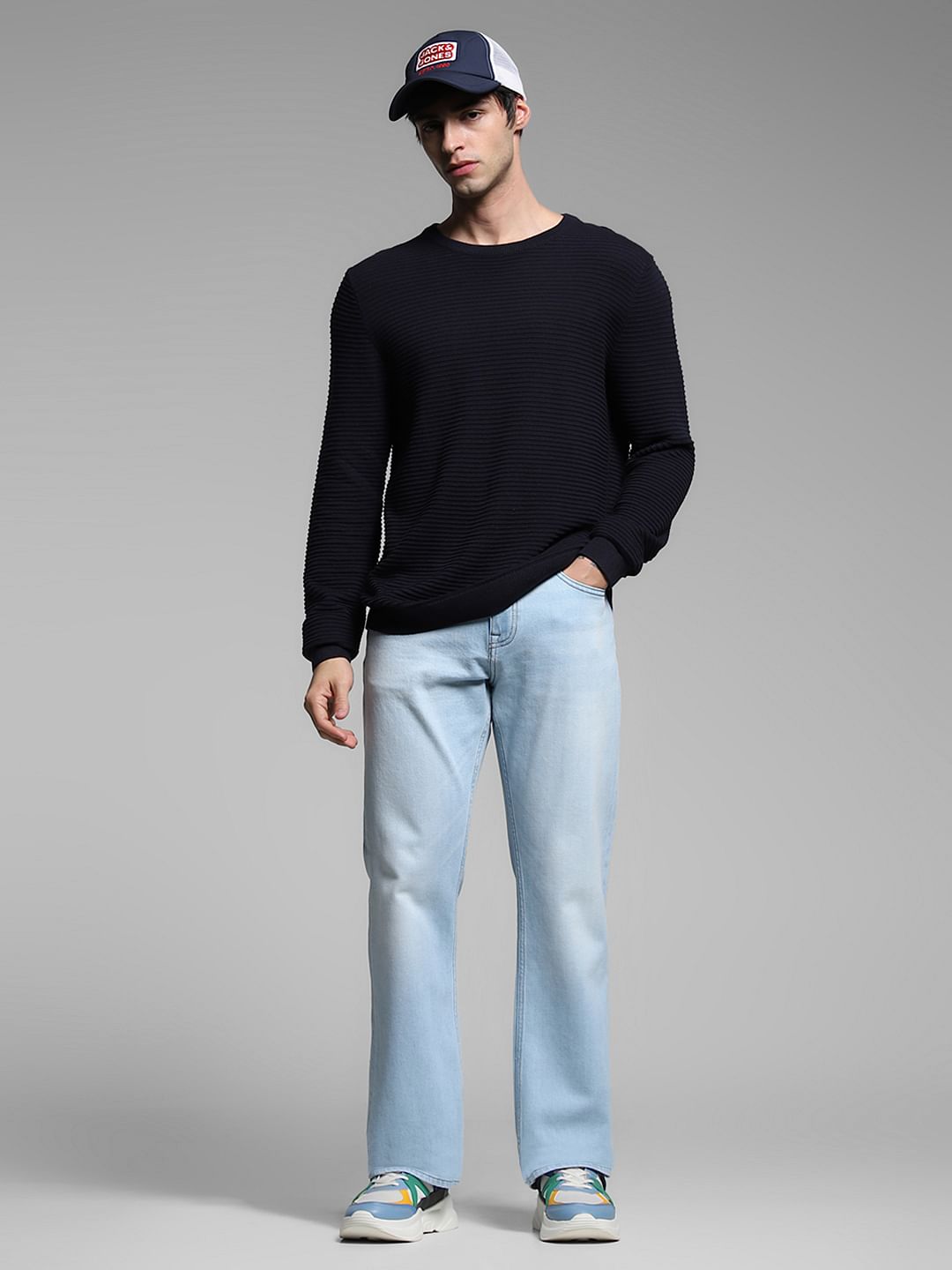 Light Blue High Rise Cliff Bootcut Jeans