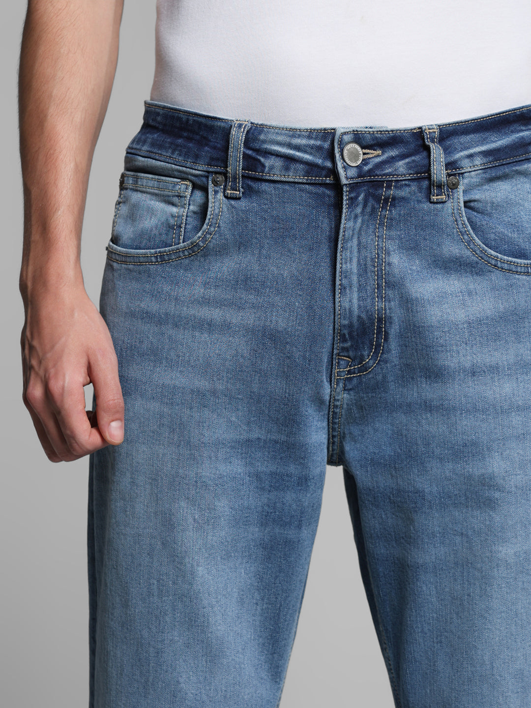 Light Blue High Rise Cliff Bootcut Jeans