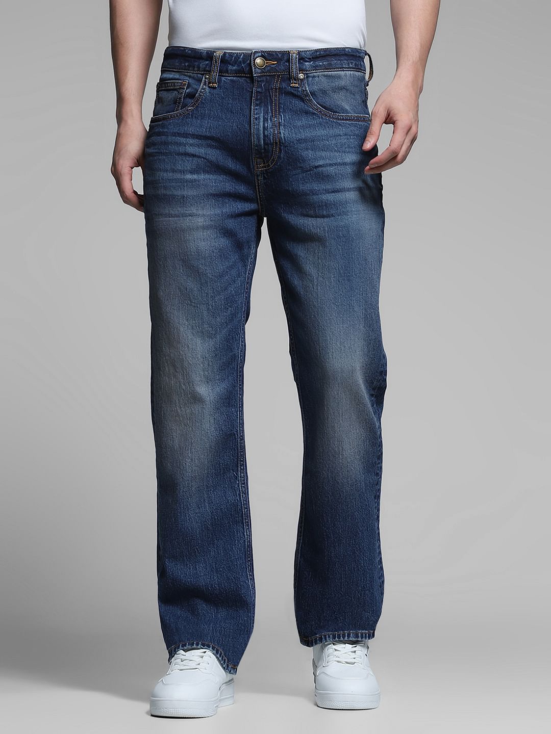 Blue High Rise Cliff Bootcut Jeans