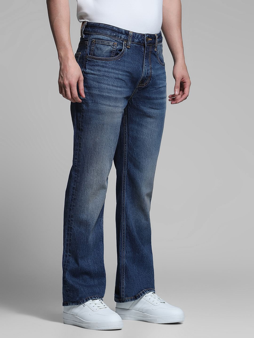 Blue High Rise Cliff Bootcut Jeans
