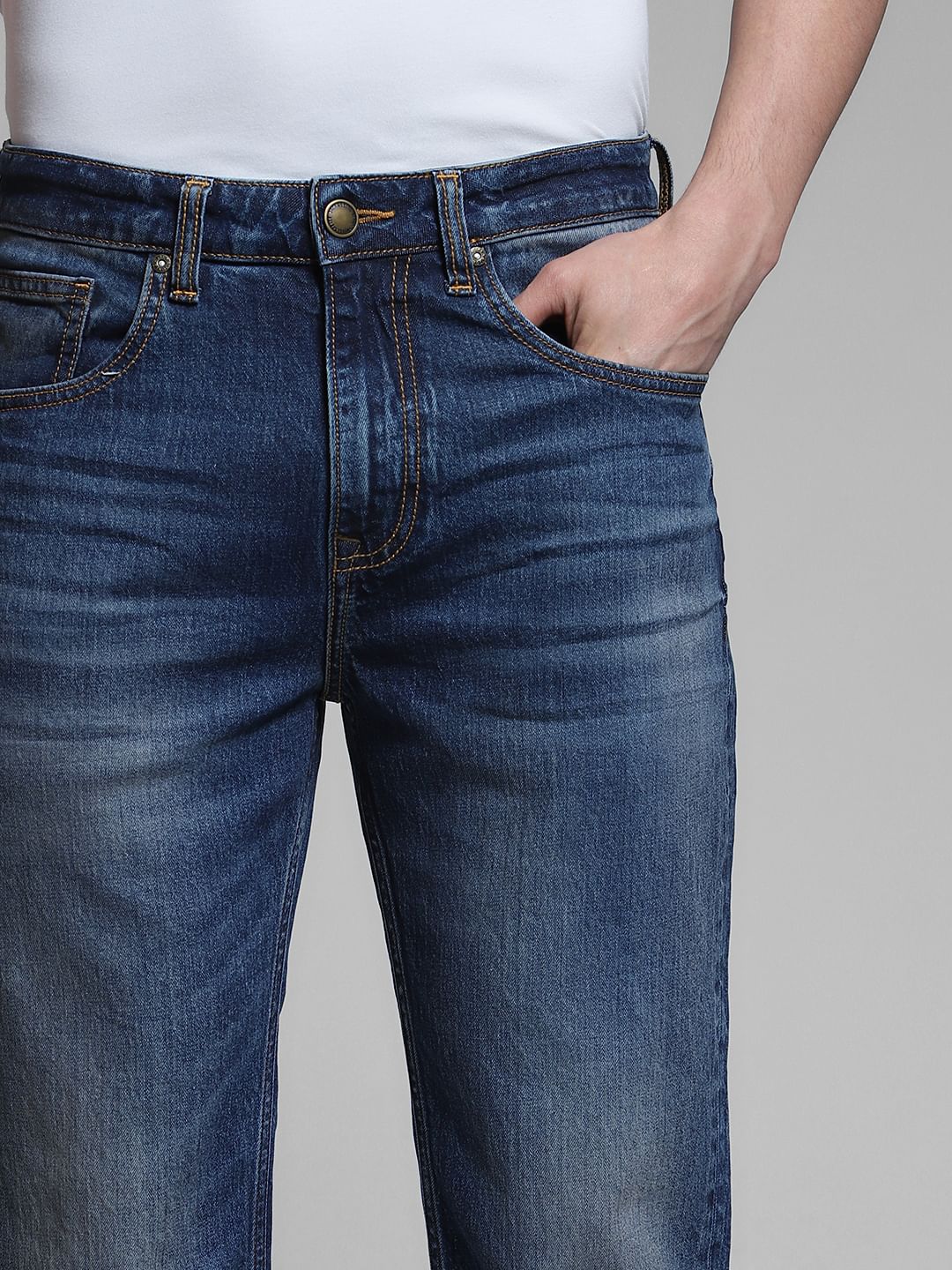 Blue High Rise Cliff Bootcut Jeans