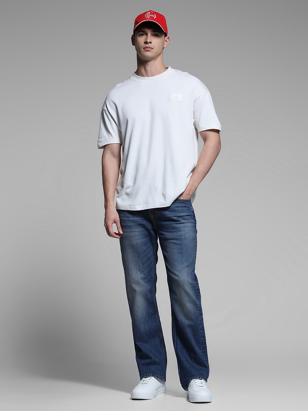 Blue High Rise Cliff Bootcut Jeans