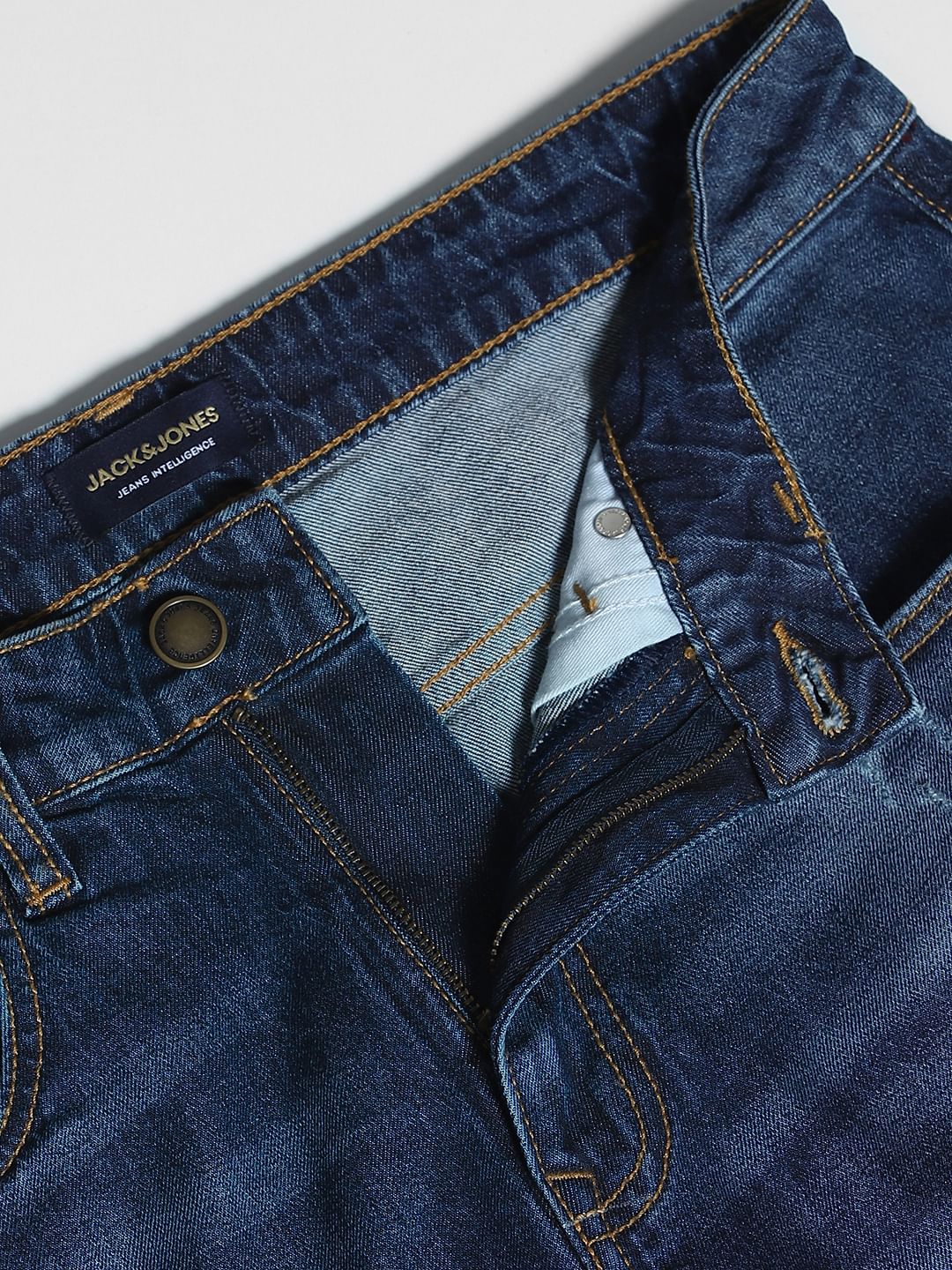 Blue Distressed Cliff Bootcut Jeans