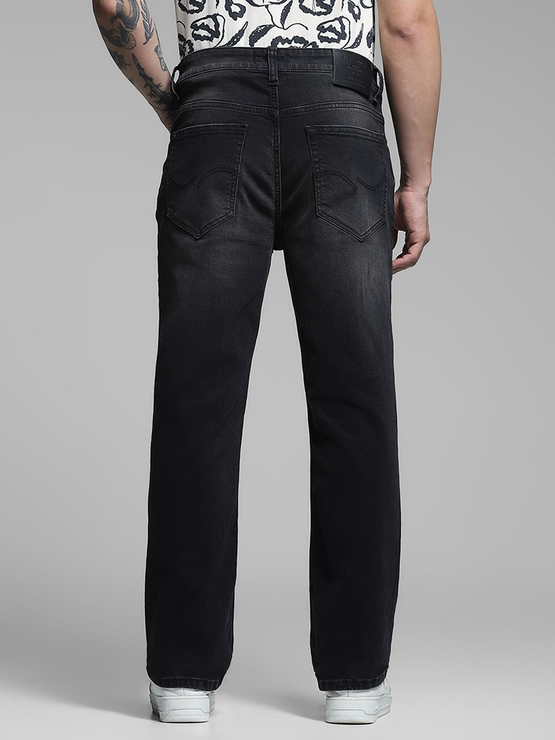 Dark Grey High Rise Cliff Bootcut Jeans