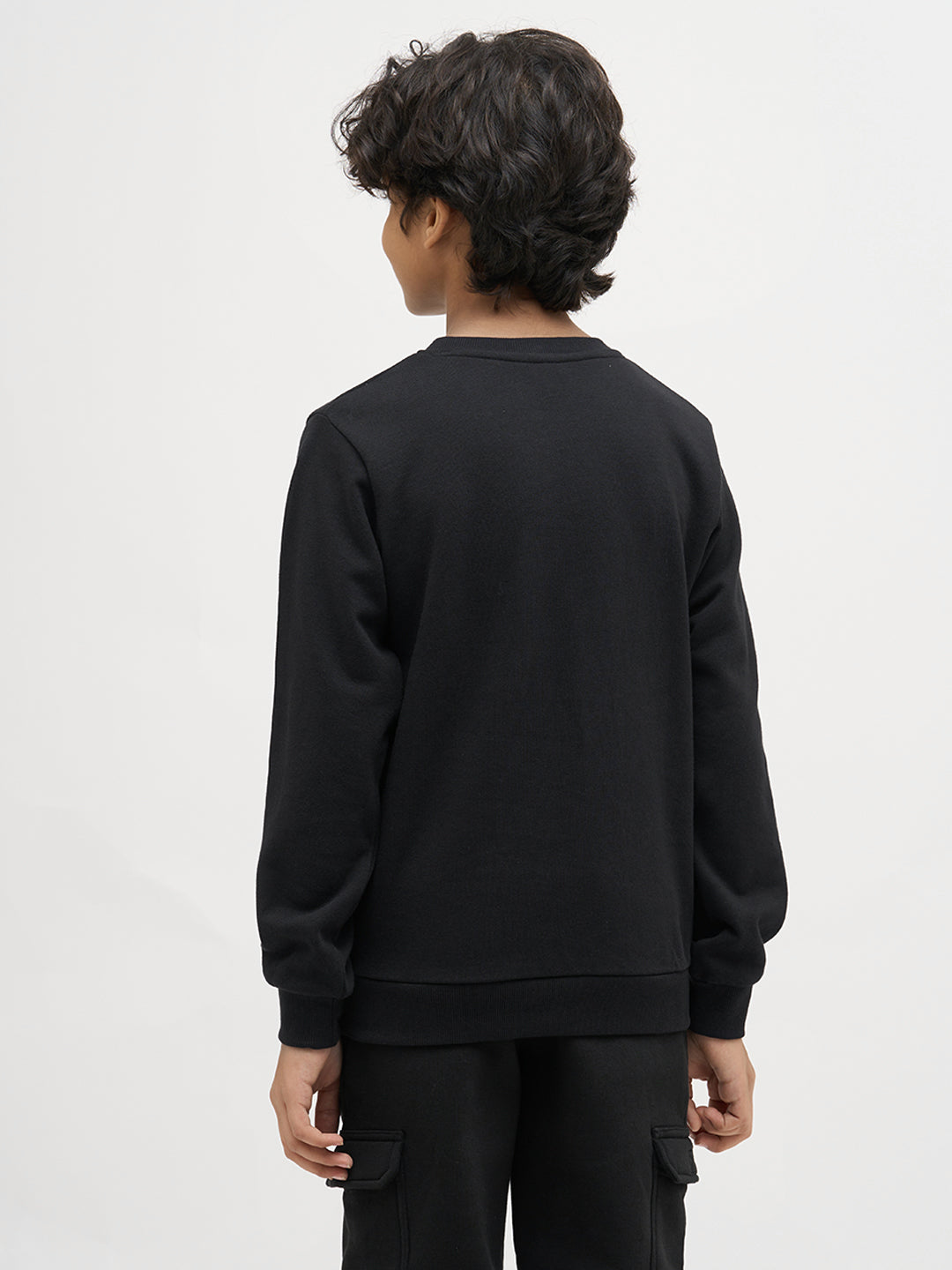 Boys Black Frenchie Print Sweatshirt