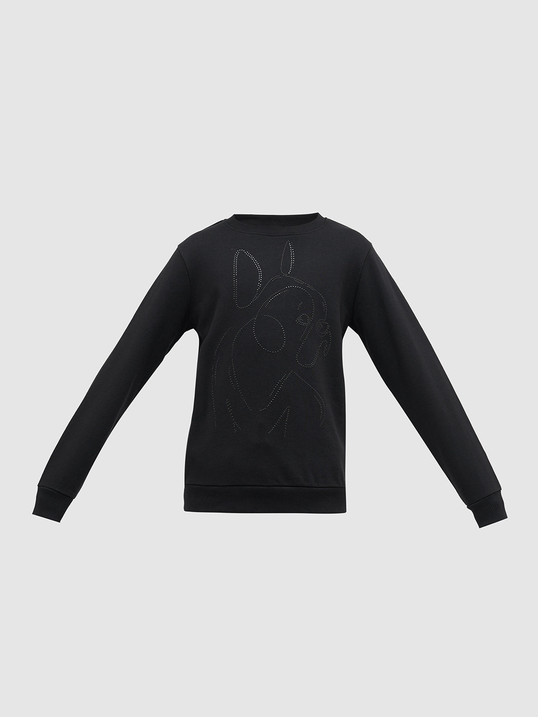 Boys Black Frenchie Print Sweatshirt