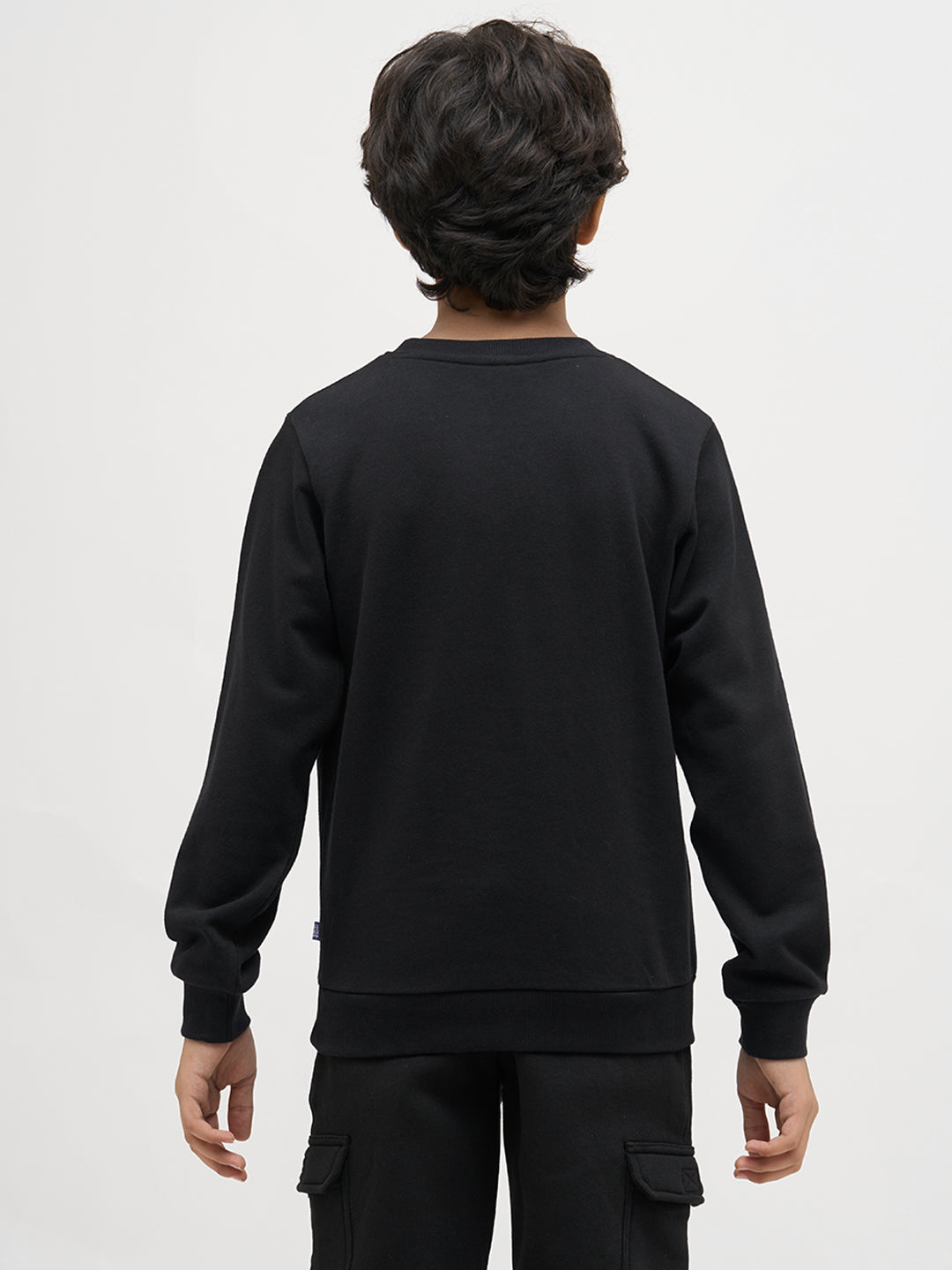 Boys Black Frenchie Print Sweatshirt