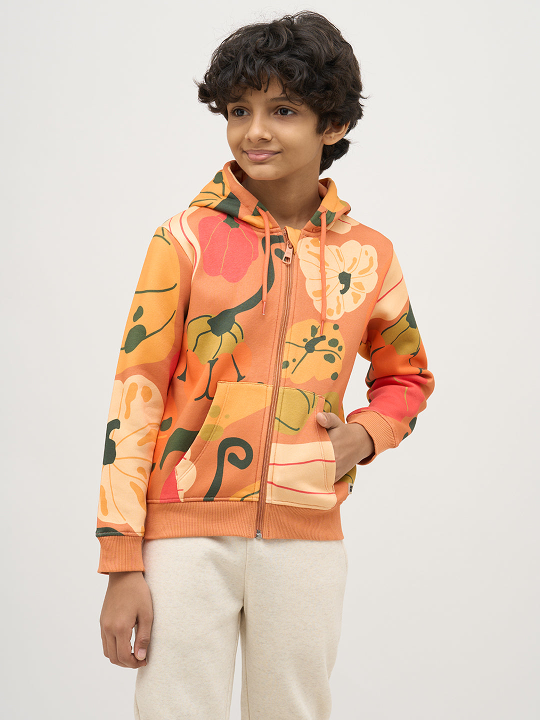 Boys Printed Hooded Sweatshirt
