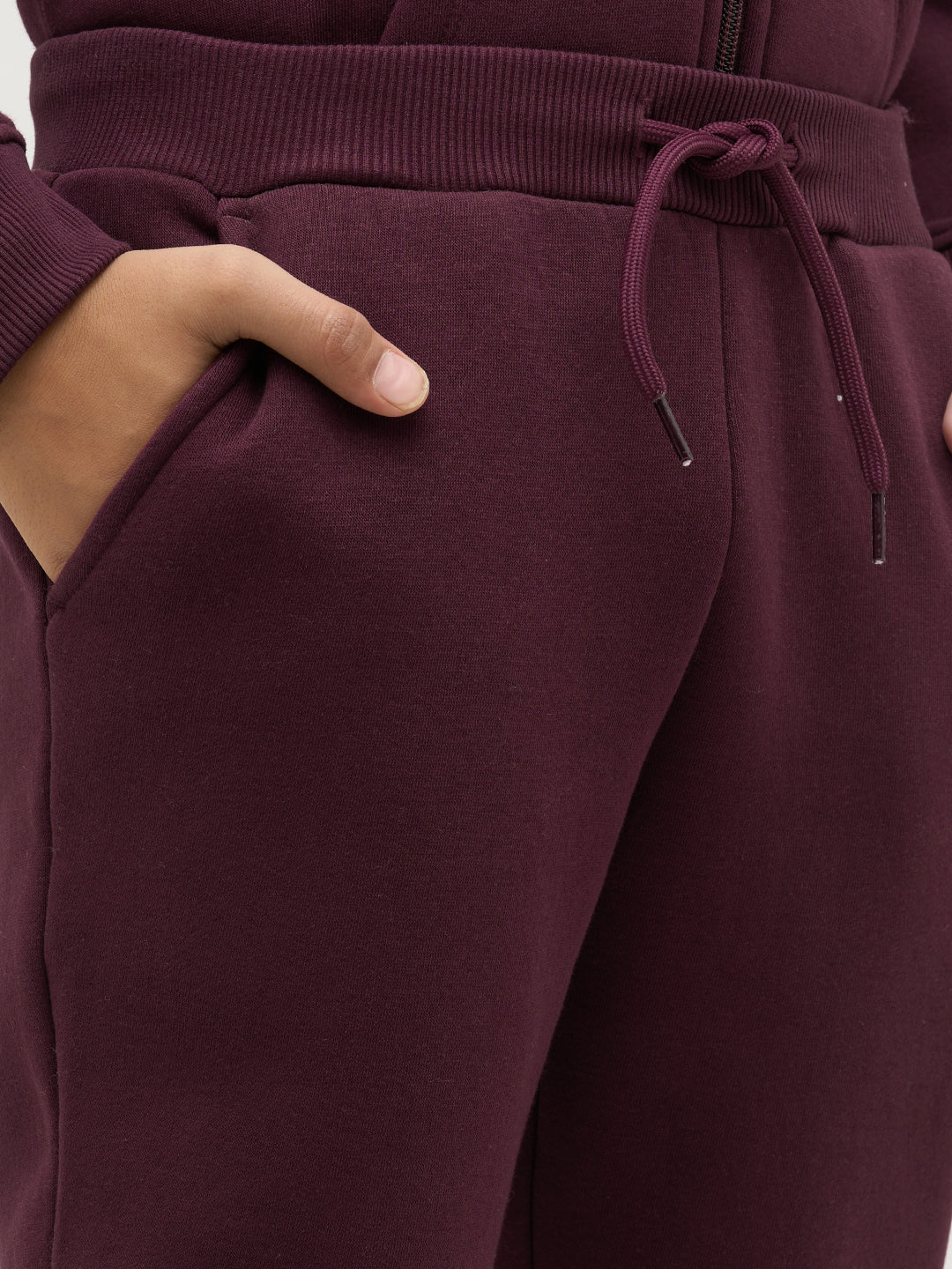 Boys Logo Text Sweatpants - Maroon
