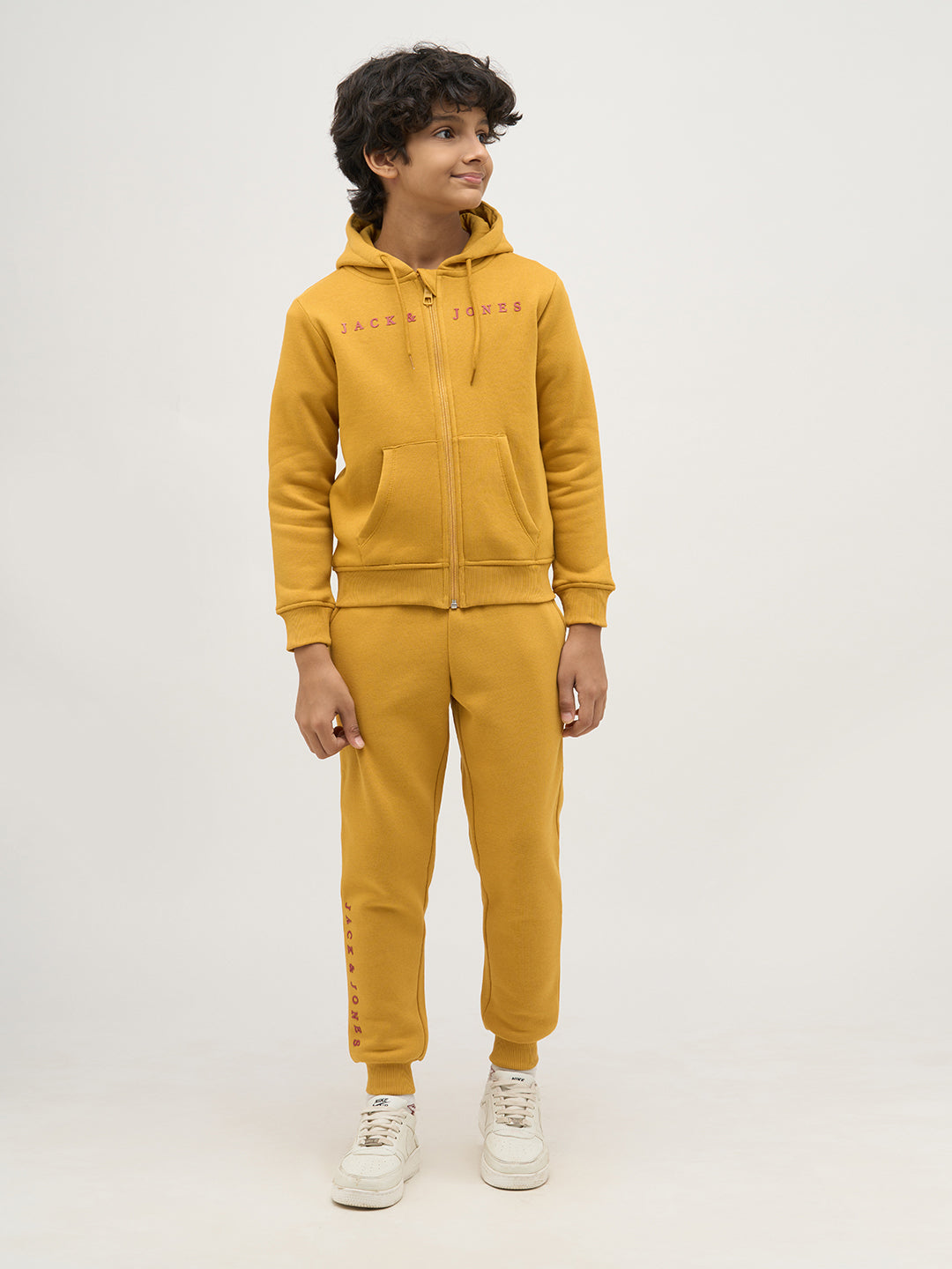 Boys Logo Text Sweatpants - Yellow