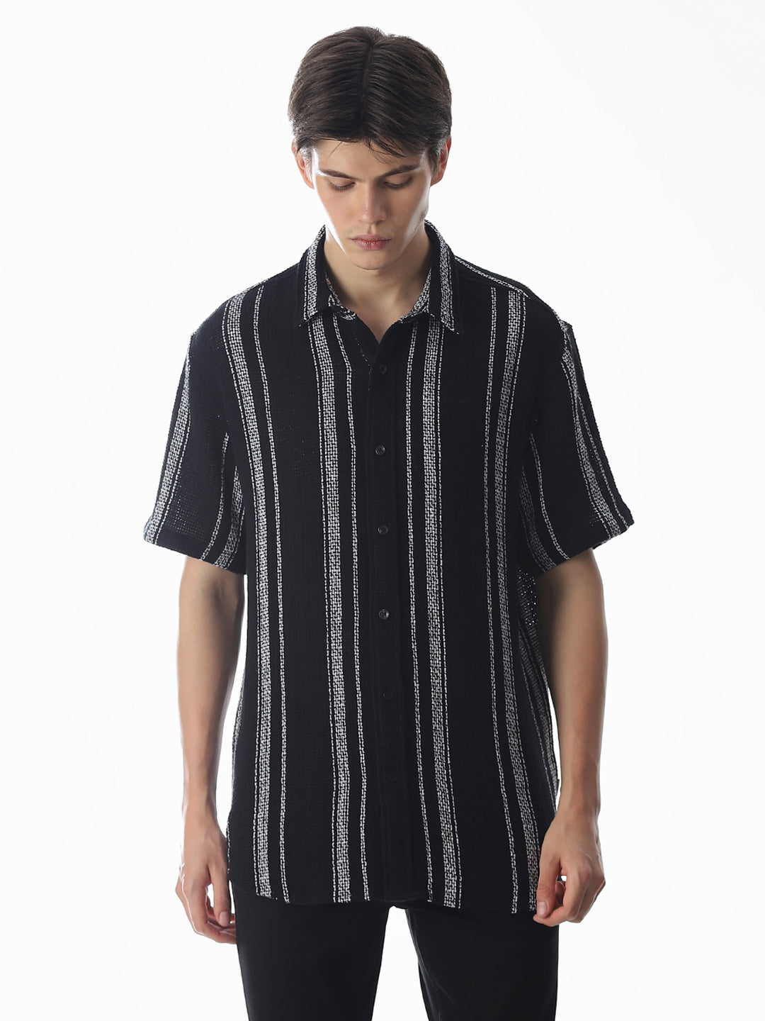 Striped Oversized Cotton Shirt