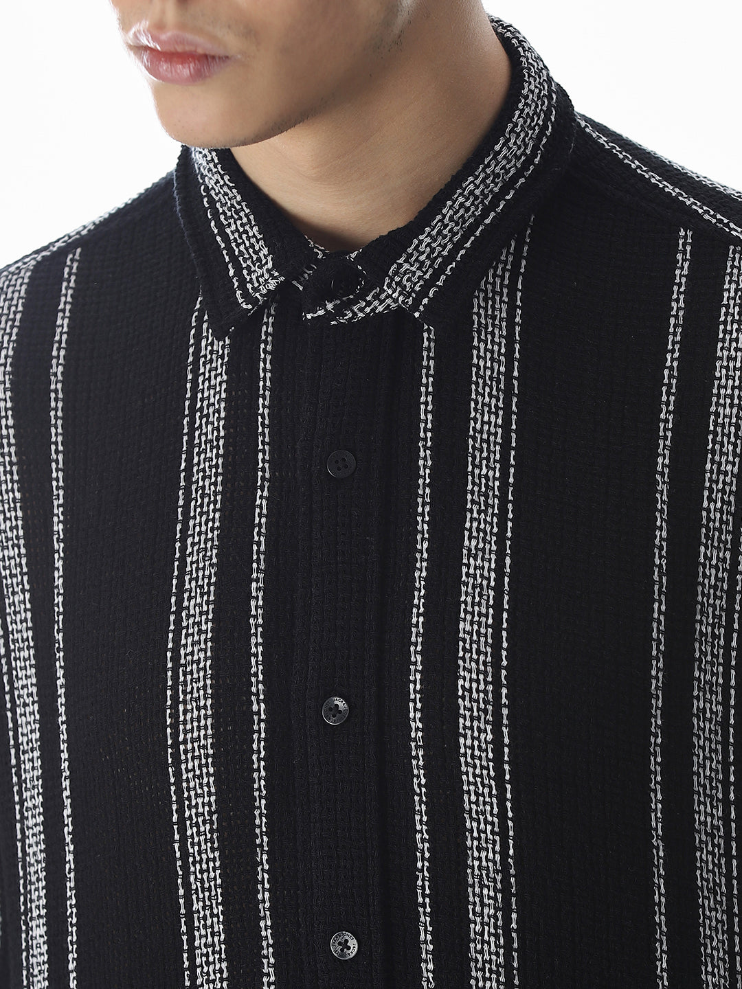 Striped Oversized Cotton Shirt