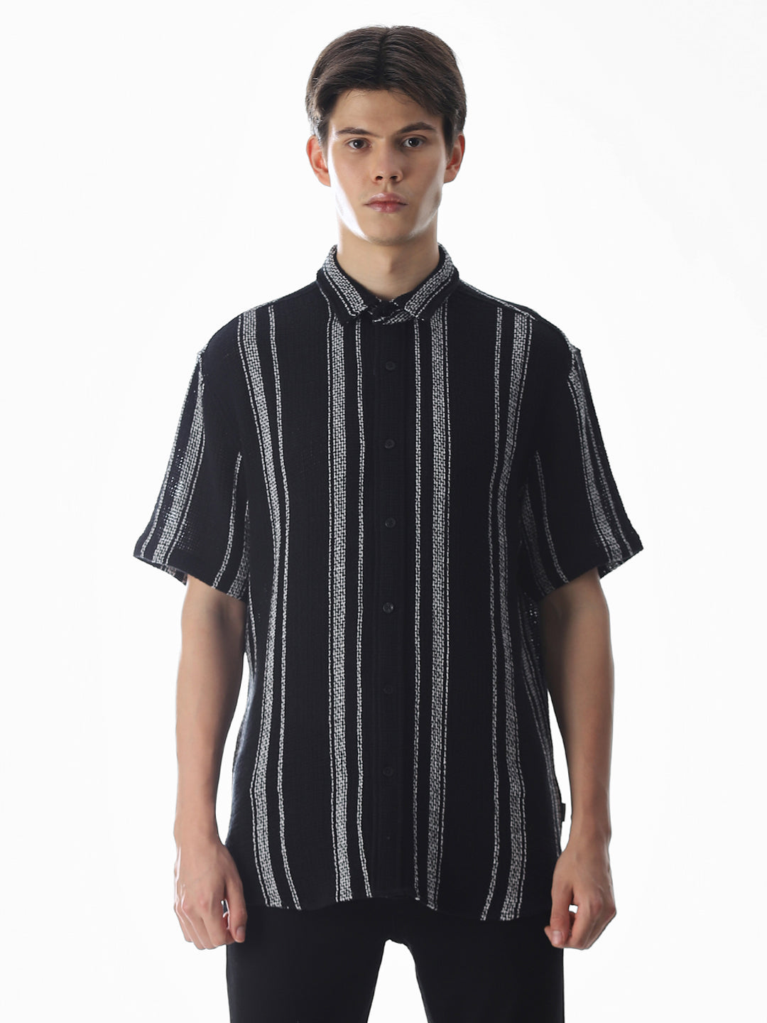 Striped Oversized Cotton Shirt